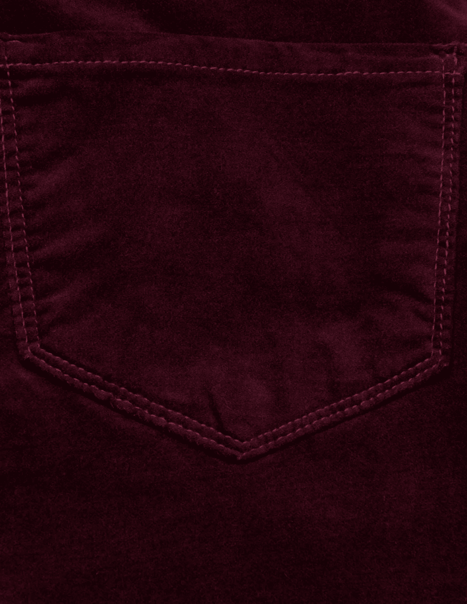 L’AGENCE Stevie Velvet Jeans in Deep Port Burgundy pocket
