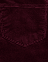 L’AGENCE Stevie Velvet Jeans in Deep Port Burgundy pocket
