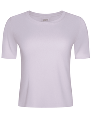 L'Agence - L'AGENCE Stormy Cropped Tee In Icy Lilac 