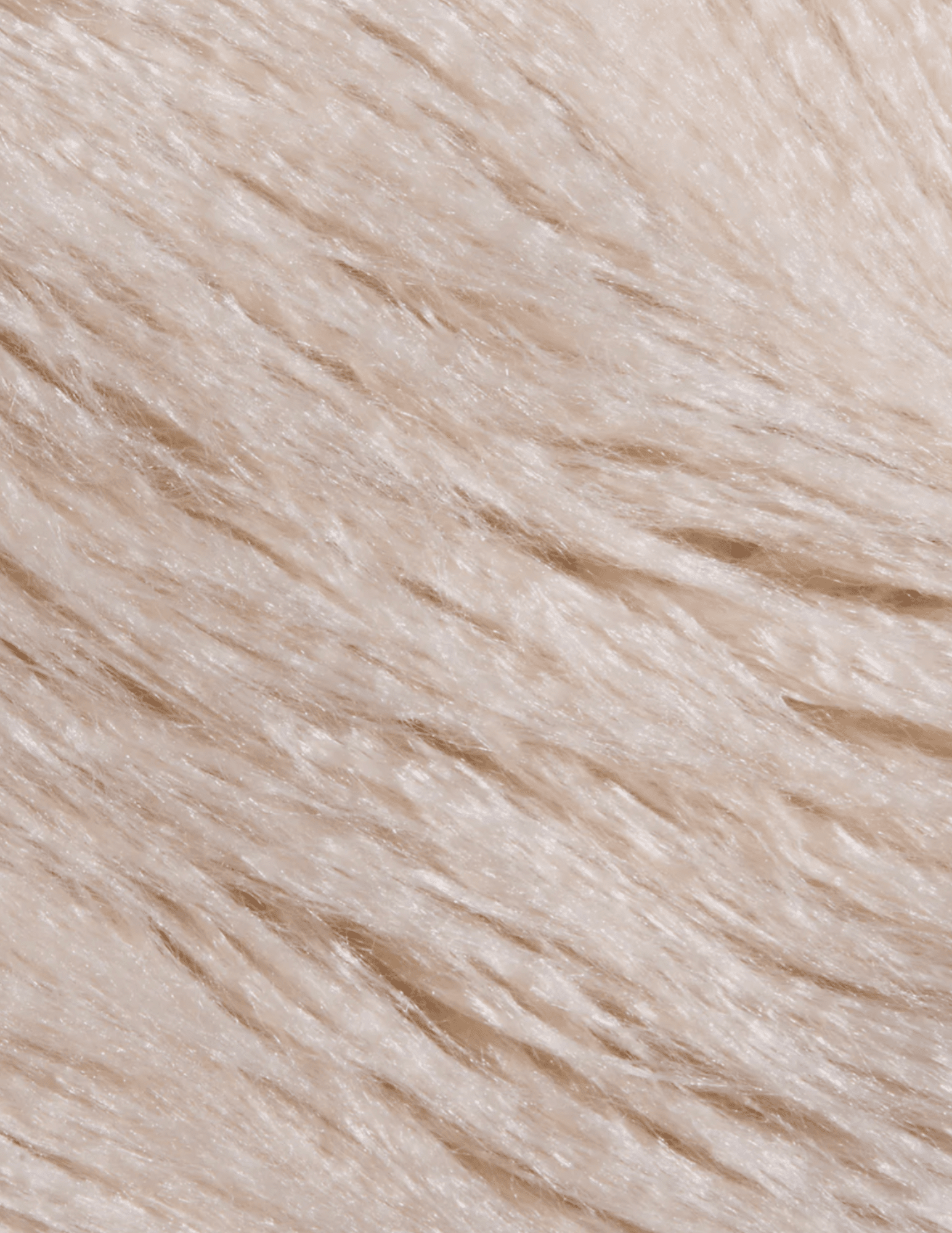Up-close of L'AGENCE Toira Faux Fur Coat in Biscuit