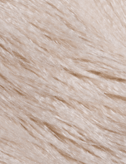 Up-close of L'AGENCE Toira Faux Fur Coat in Biscuit