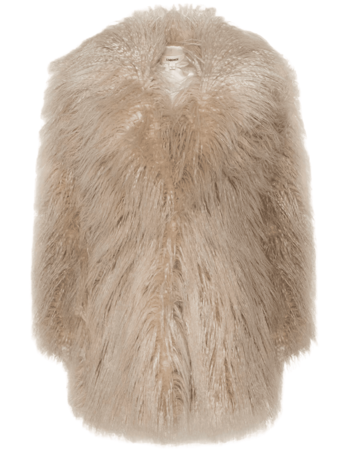 L'AGENCE Toira Faux Fur Coat in Biscuit