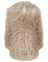 L'AGENCE Toira Faux Fur Coat in Biscuit