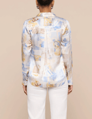 Back view of L'AGENCE Tyler Malibu Post Card blouse