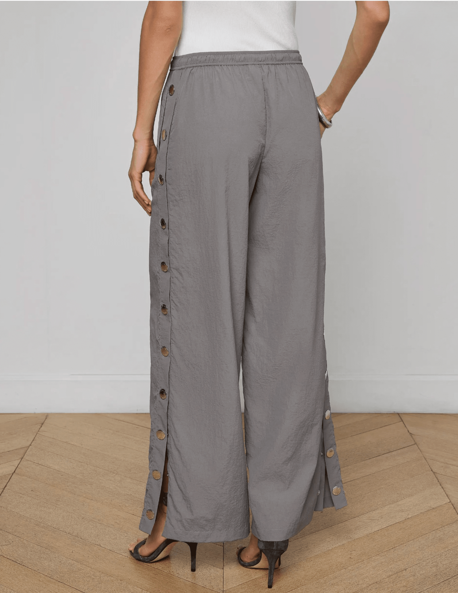 Back view of L’AGENCE Valkyrie wide leg pants