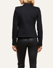 Back view of  L'AGENCE Victory Military Jacket in black