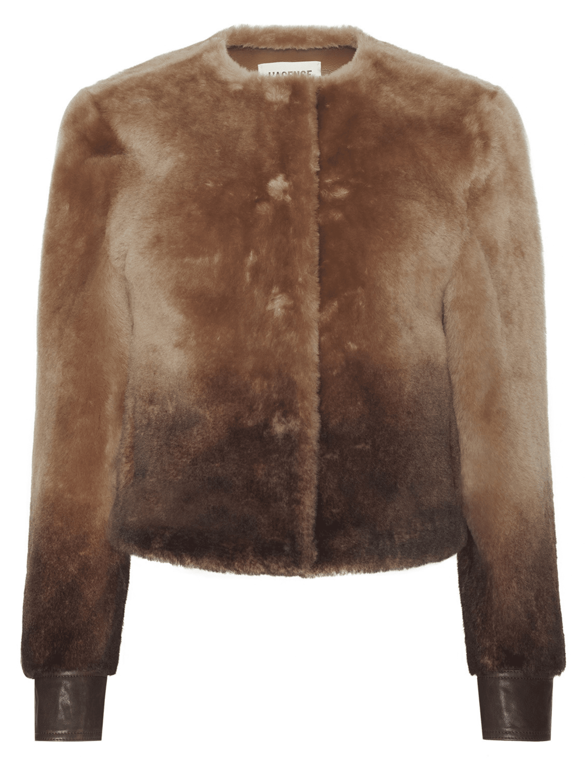 L'AGENCE Voltaire Brown Ombre Shearling Jacket | Steven Dann