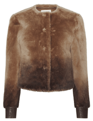 L'AGENCE Voltaire Brown Ombre Shearling Jacket | Steven Dann