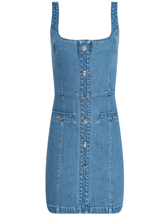 L'AGENCE Vynna Denim Mini Dress in Scottsdale wash