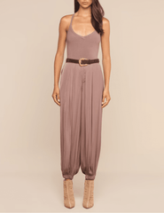 L'AGENCE Wrenna Racerback Bodysuit in Cardamom with palmer pant