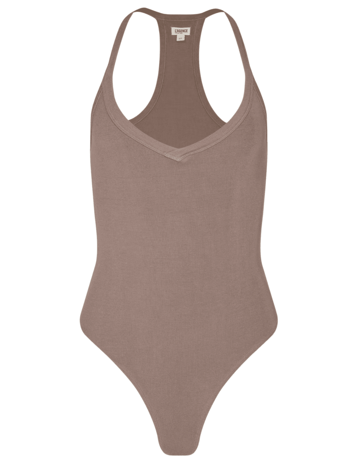 L'AGENCE Wrenna Racerback Bodysuit in Cardamom