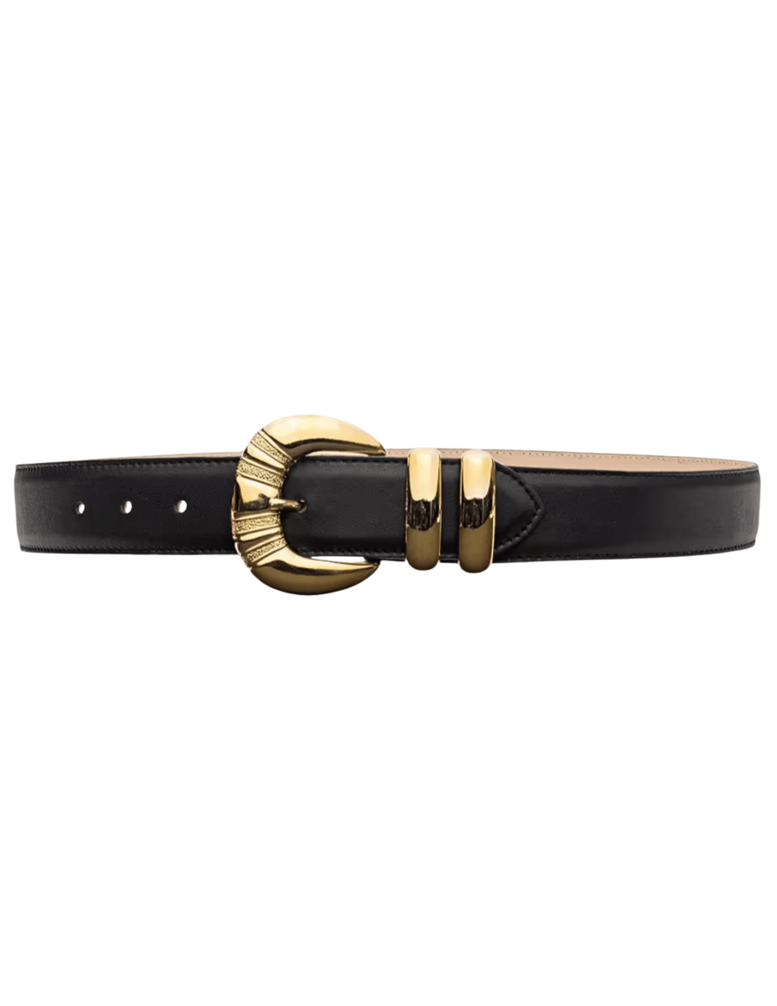 L’AGENCE Yarros Leather Belt in Black