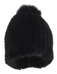 Fleur de Camélia - Fleur de Camélia Mink Knit Pom Pom Hat - Buy Online