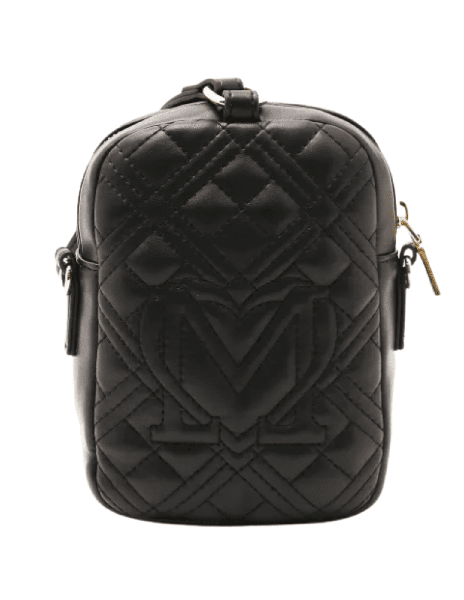 Back view of Love Moschino Quilted Crossbody Bag Black