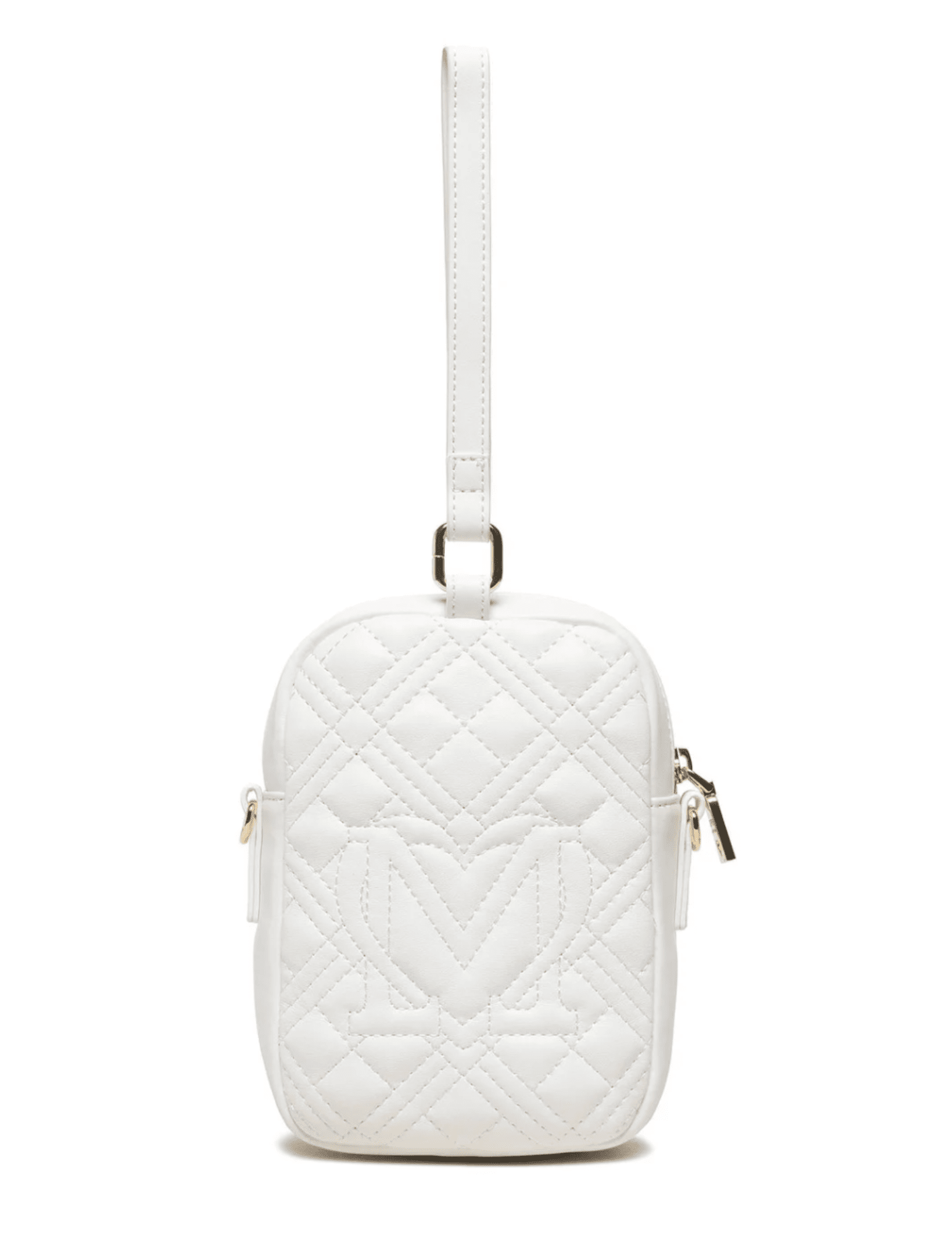 Back view of Love Moschino Quilted Crossbody Bag White