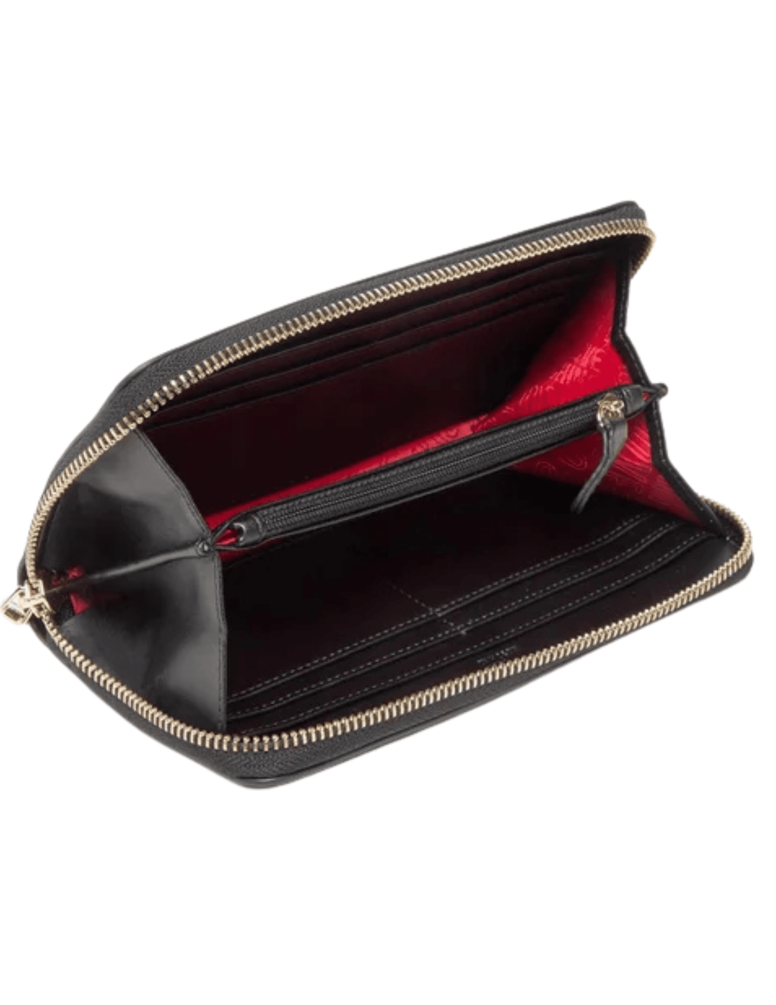 Love Moschino Small Zipper Wallet Black open