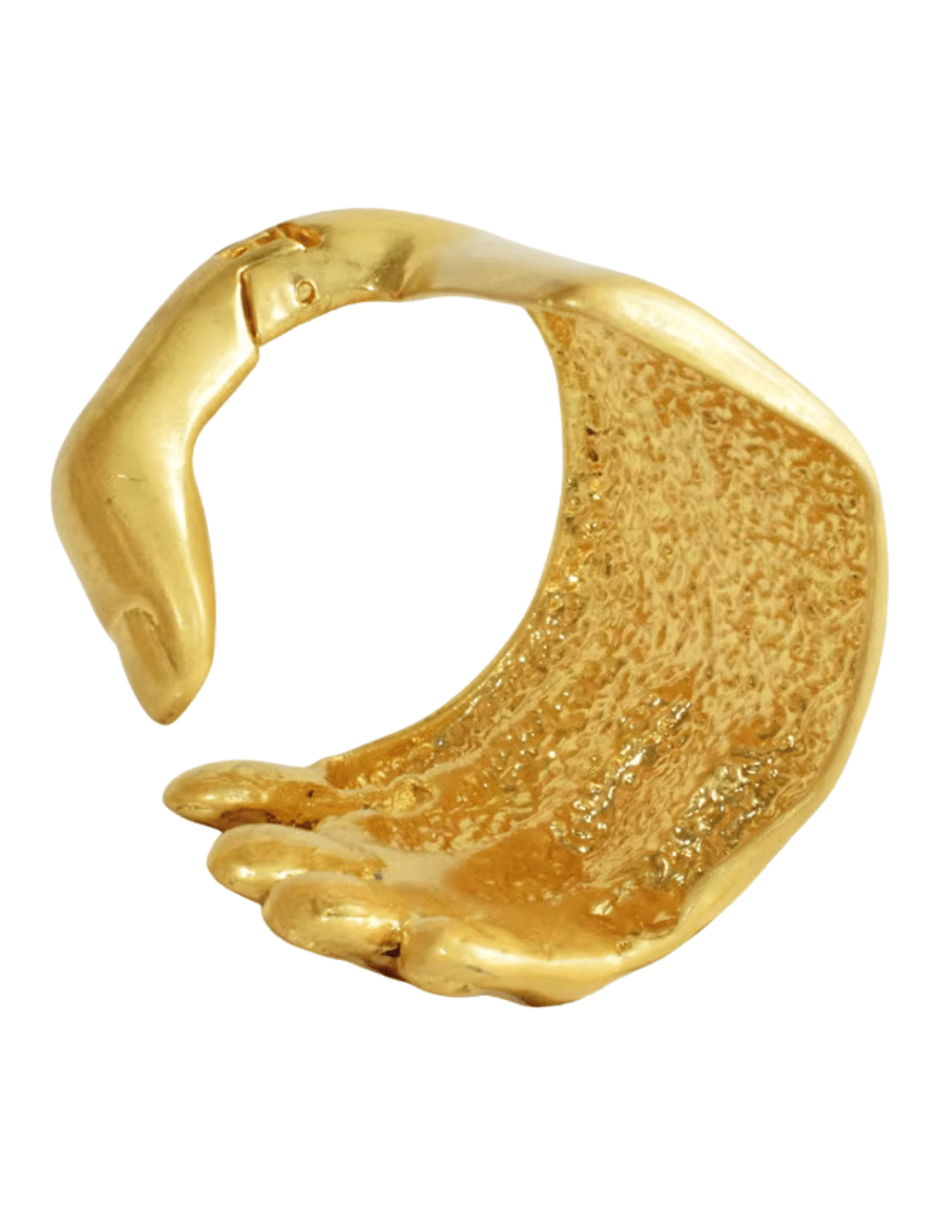 Maison Verrou Lamain Cuff Bracelet in gold side