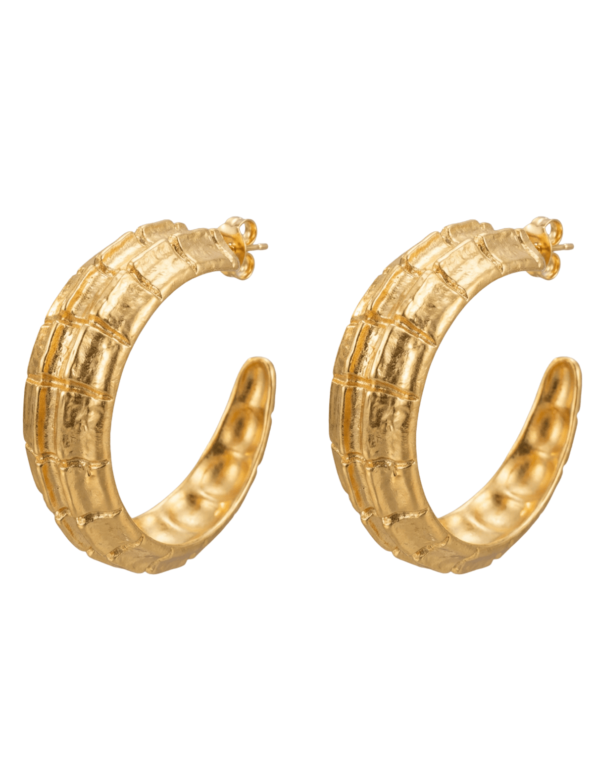 MAISON VERROU Spina Hoop Earrings in Gold