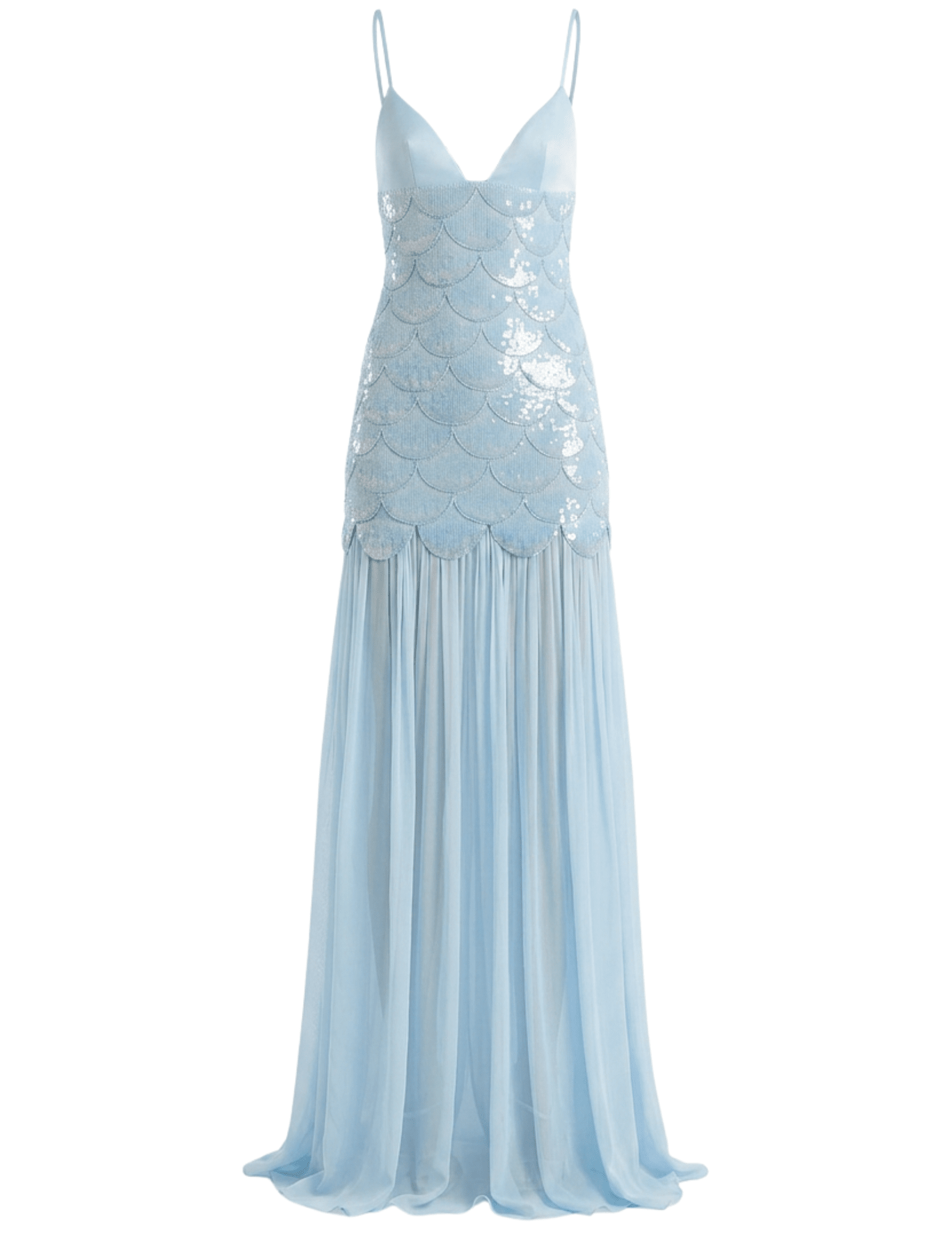 Retrofête Eileyn embroidered maxi dress in light blue