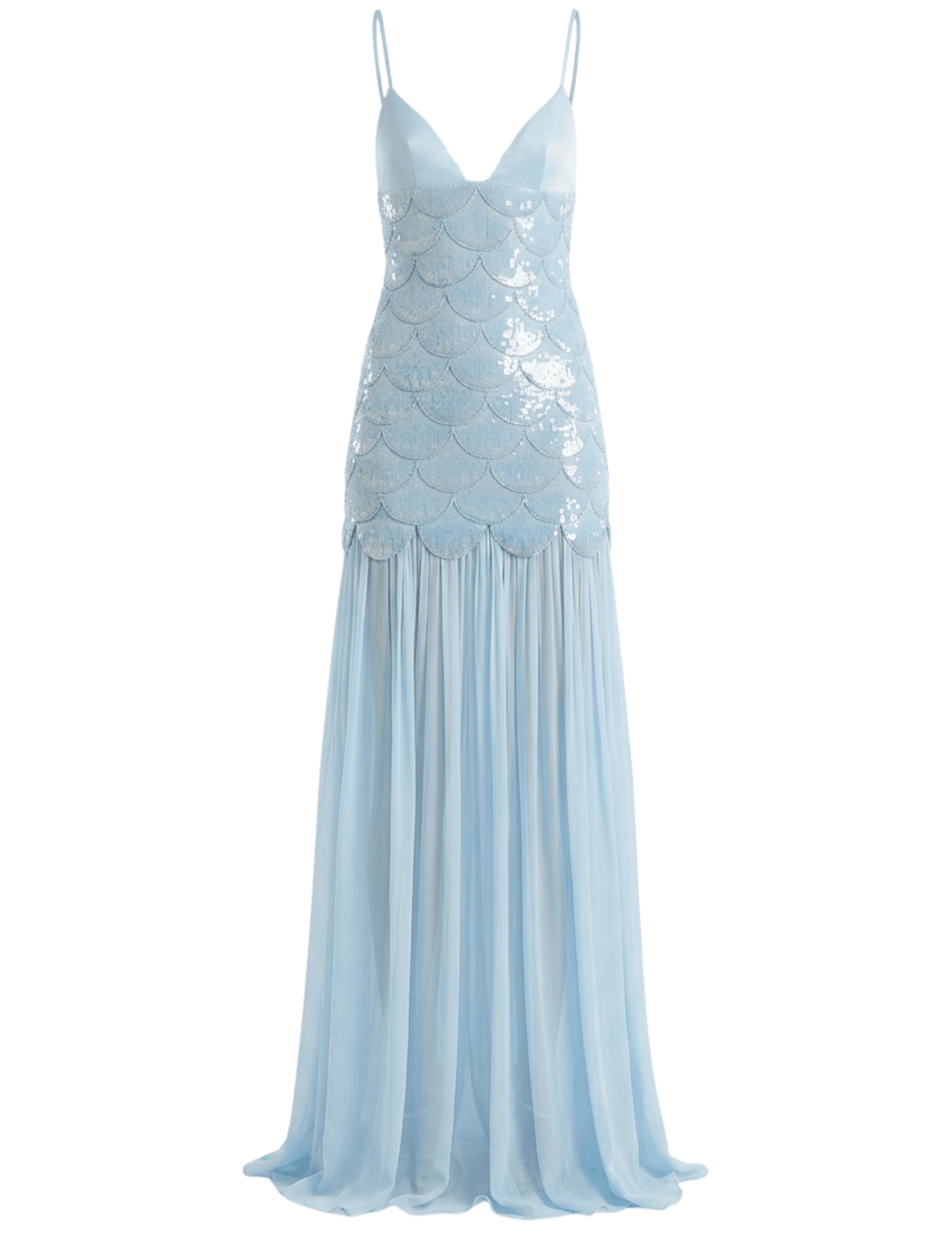 Retrofête Eileyn embroidered maxi dress in light blue