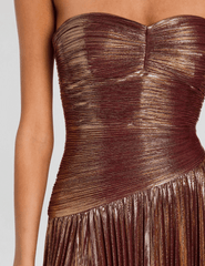Retrofête Saba Strapless Gown in Golden Port details
