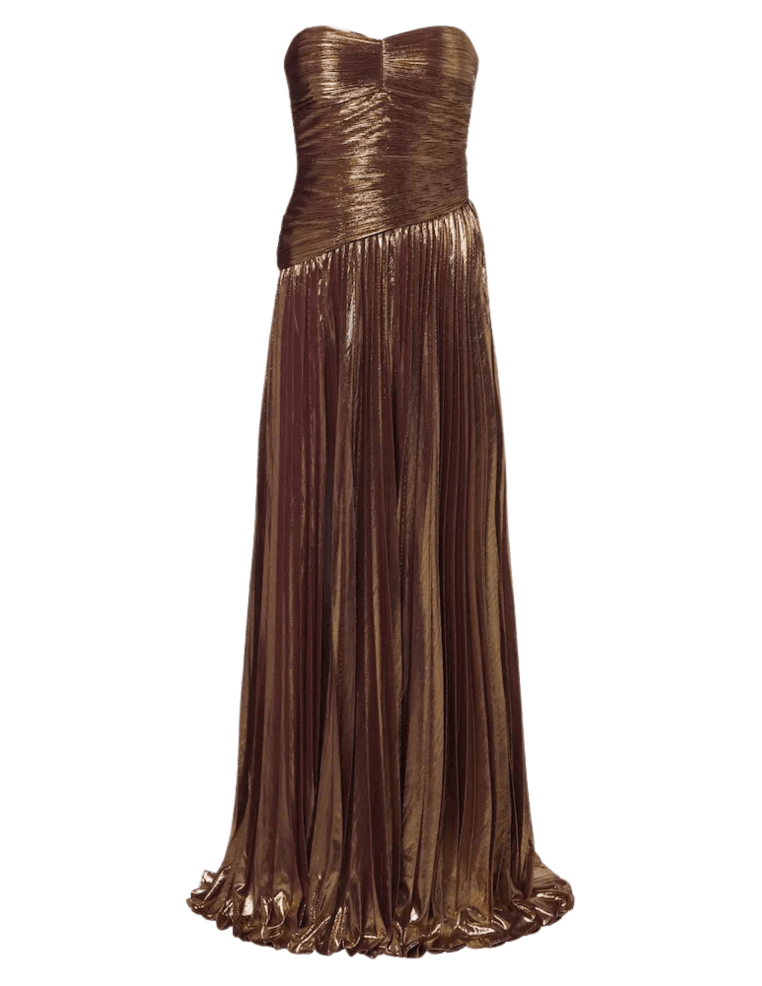 Retrofête Saba Strapless Gown in Golden Port