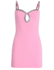 Retrofête Talitha flamingo pink mini dress 