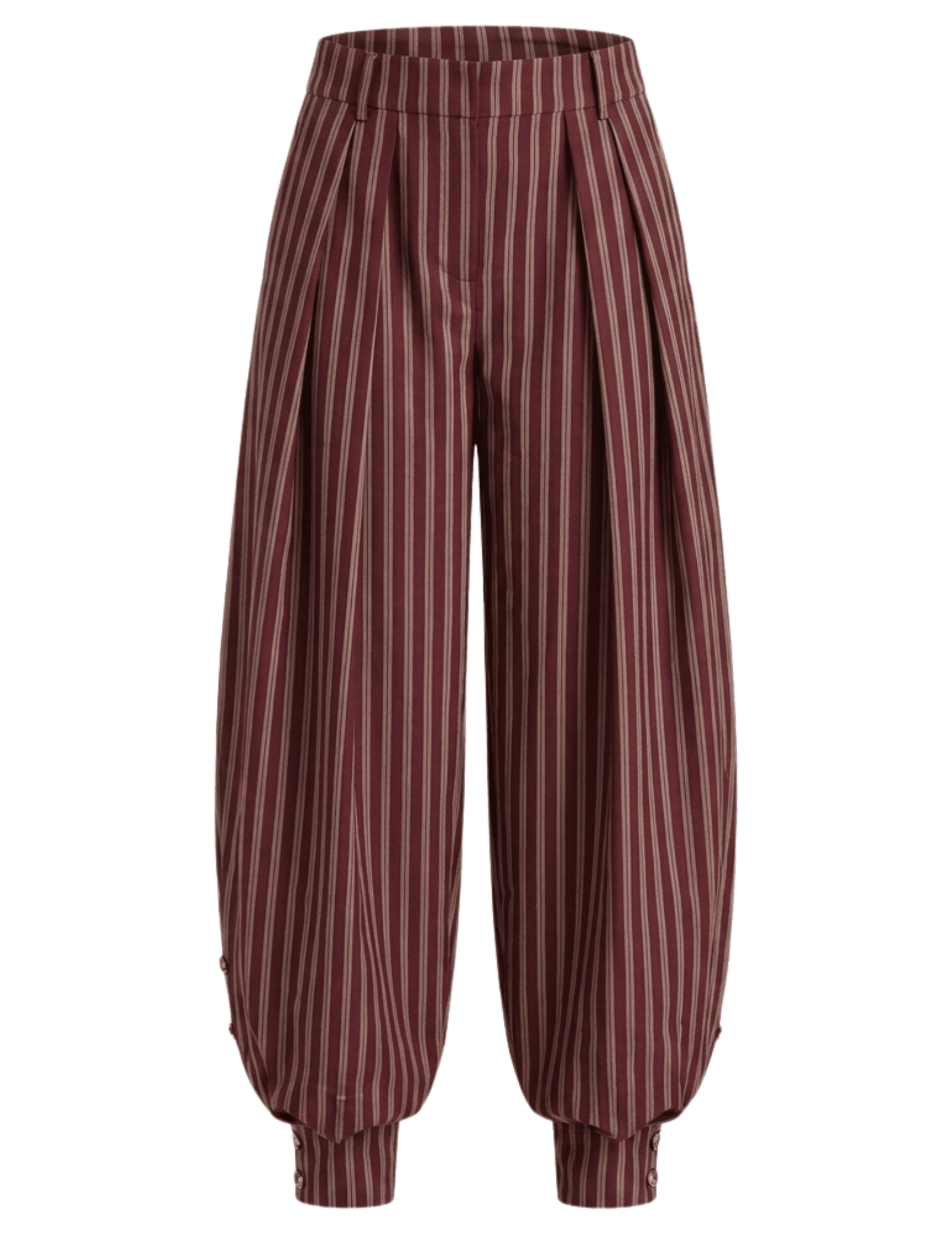Retrofête Velora Balloon Pant in Cigar Pinstripe