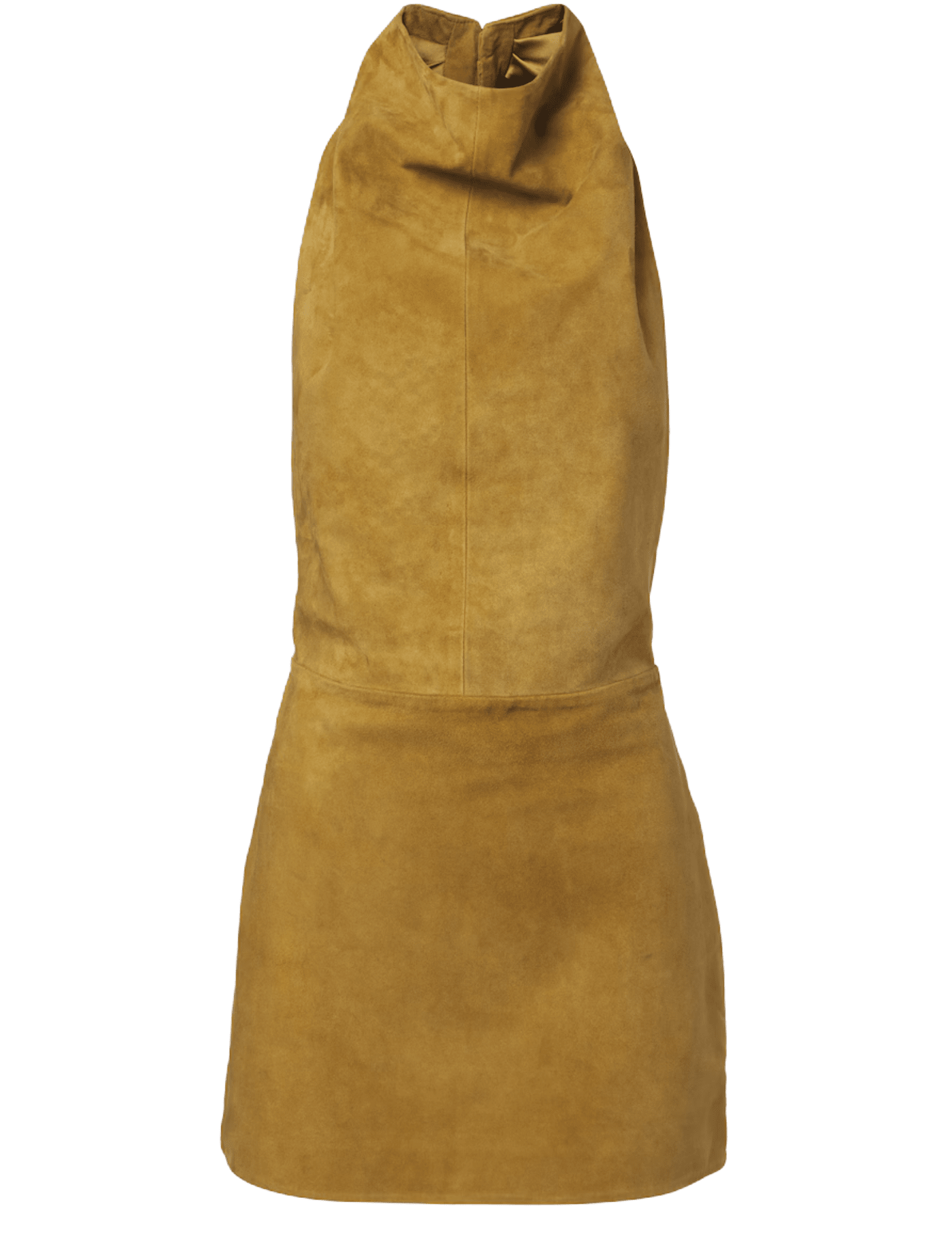 Retrofête Zoriel Suede Mini Dress in Ochre