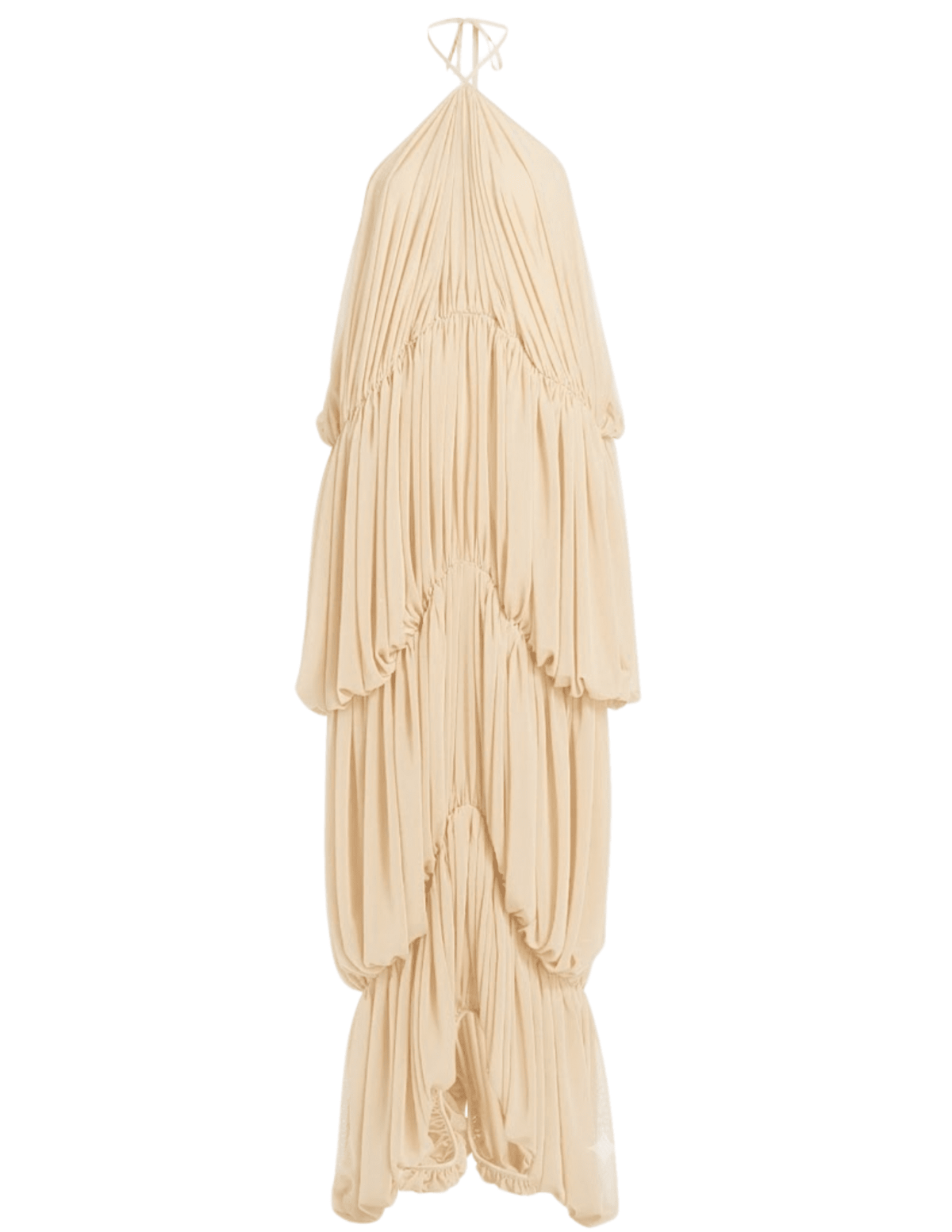 Ronny Kobo Bia draped halter maxi dress in ivory