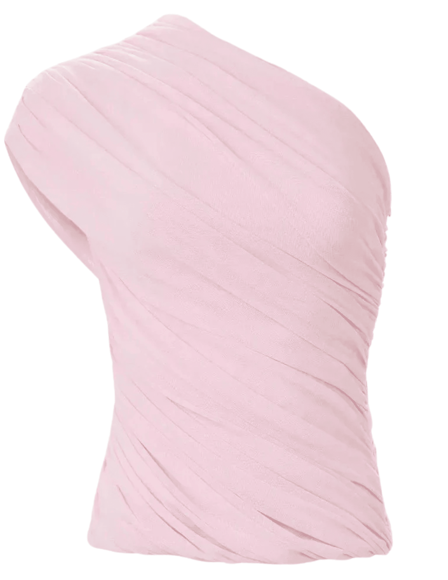 Ronny Kobo Camina one shoulder top in icy pink