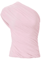 Ronny Kobo Camina one shoulder top in icy pink