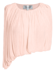 Ronny Kobo Chelly Draped Top in Ballet Pink front view