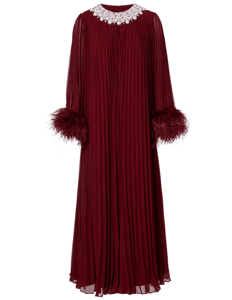 burgundy chiffon midi dress Polka Dot Chiffon Wrap Midi Dress