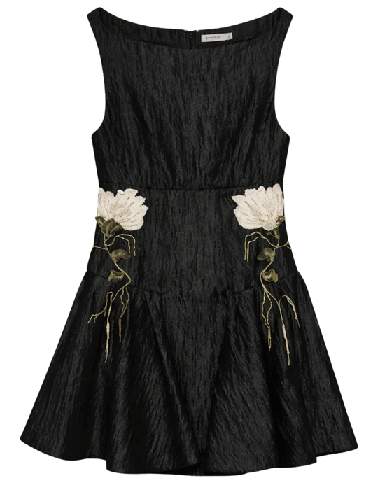 Simkhai Calilly jacquard mini dress in black