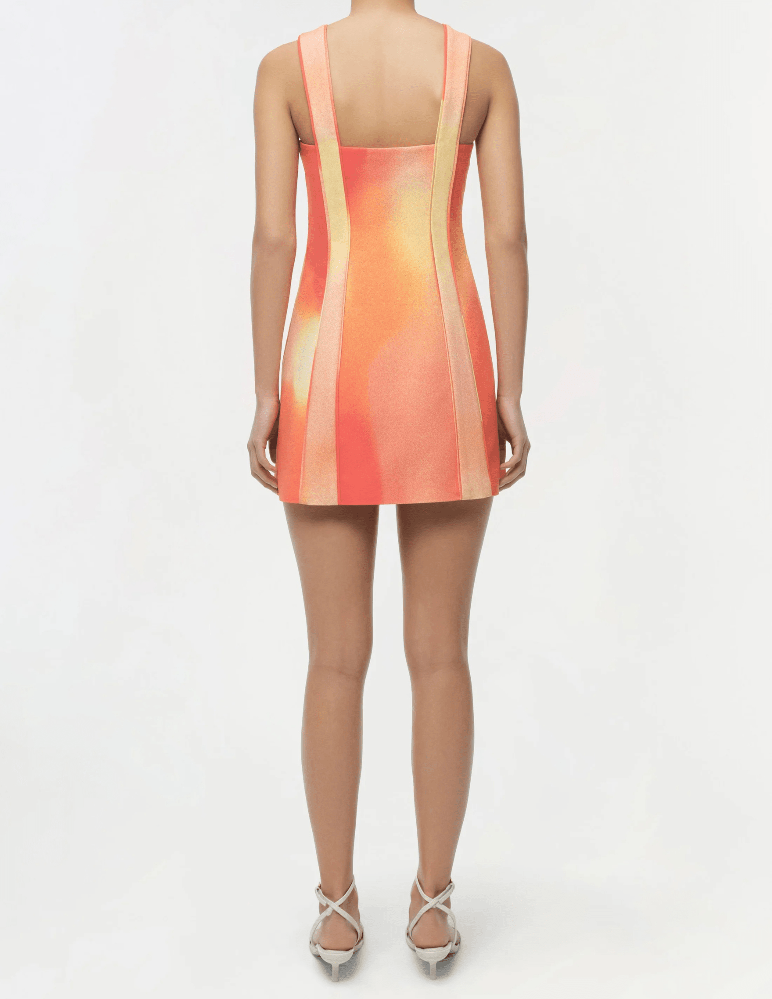 SIMKHAI Calyx Square-Neck Mini Dress, Golden Hou, Women's, 36EU Cocktail & Party Wedding Guest Dresses Mini Dresses