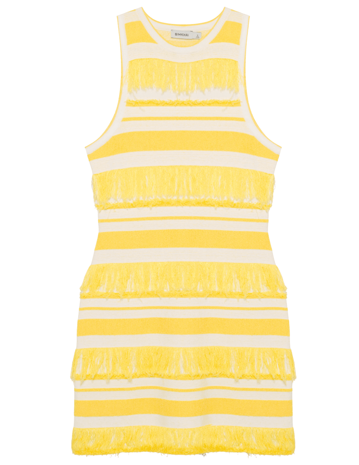 Simkhai Elly Textured Knit Mini Dress in Solar Stripe front view