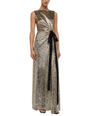 Front view of SIMKHAI Felicity floor-length sequin dress
