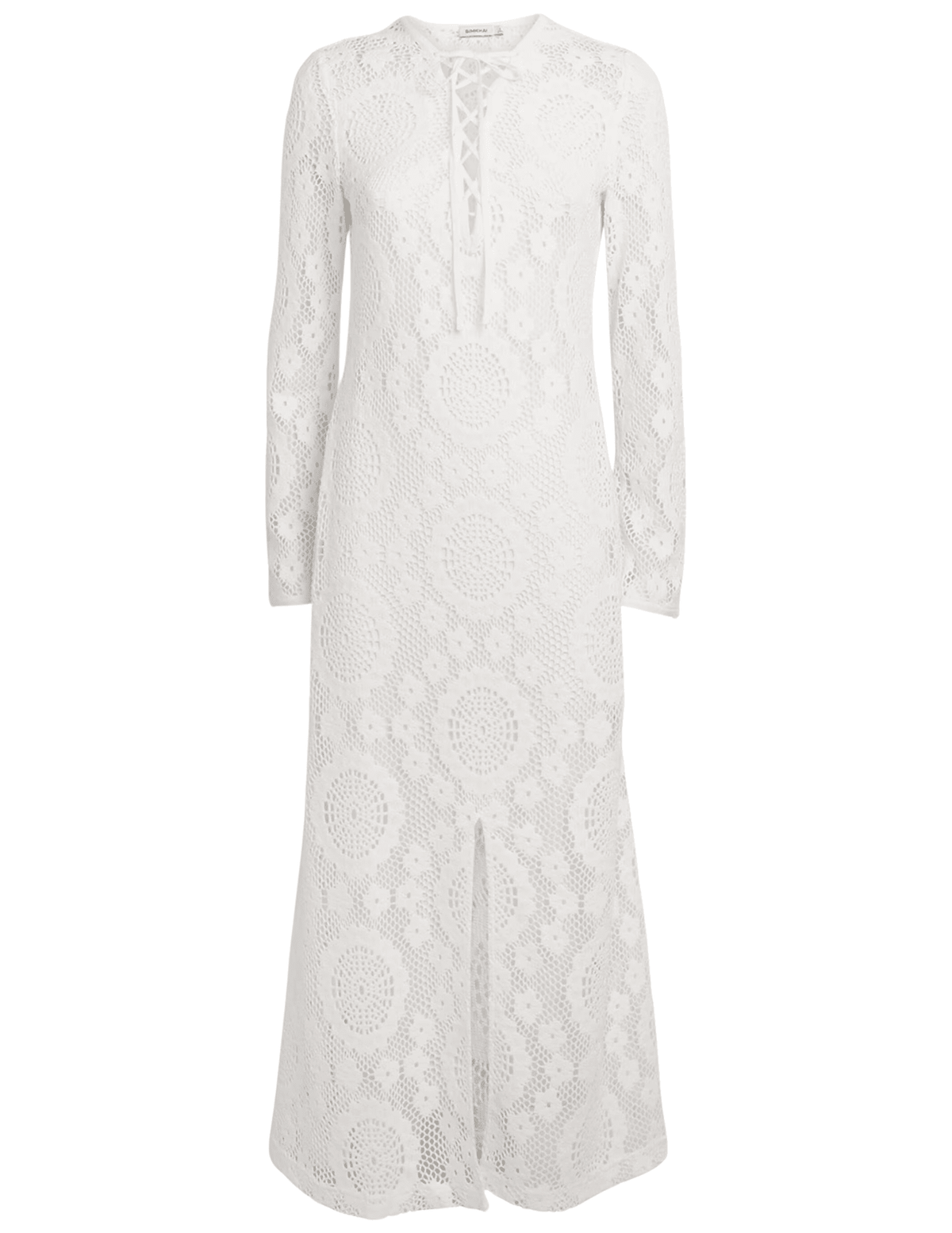 Simkhai Hawthorn Crochet Cover-Up Midi Dress in White