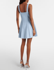 Back view of Simkhai Indie fit-and-flare knit mini dress