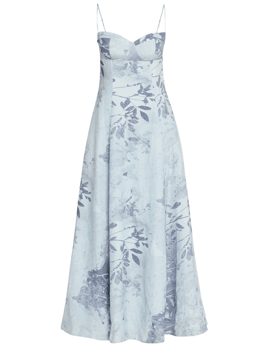 Simkhai Rudie Bustier Maxi Dress in Sky Floral