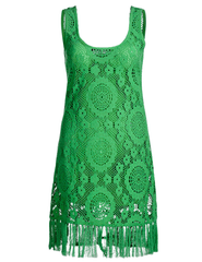 Simkhai Solia parakeet crochet cover-up