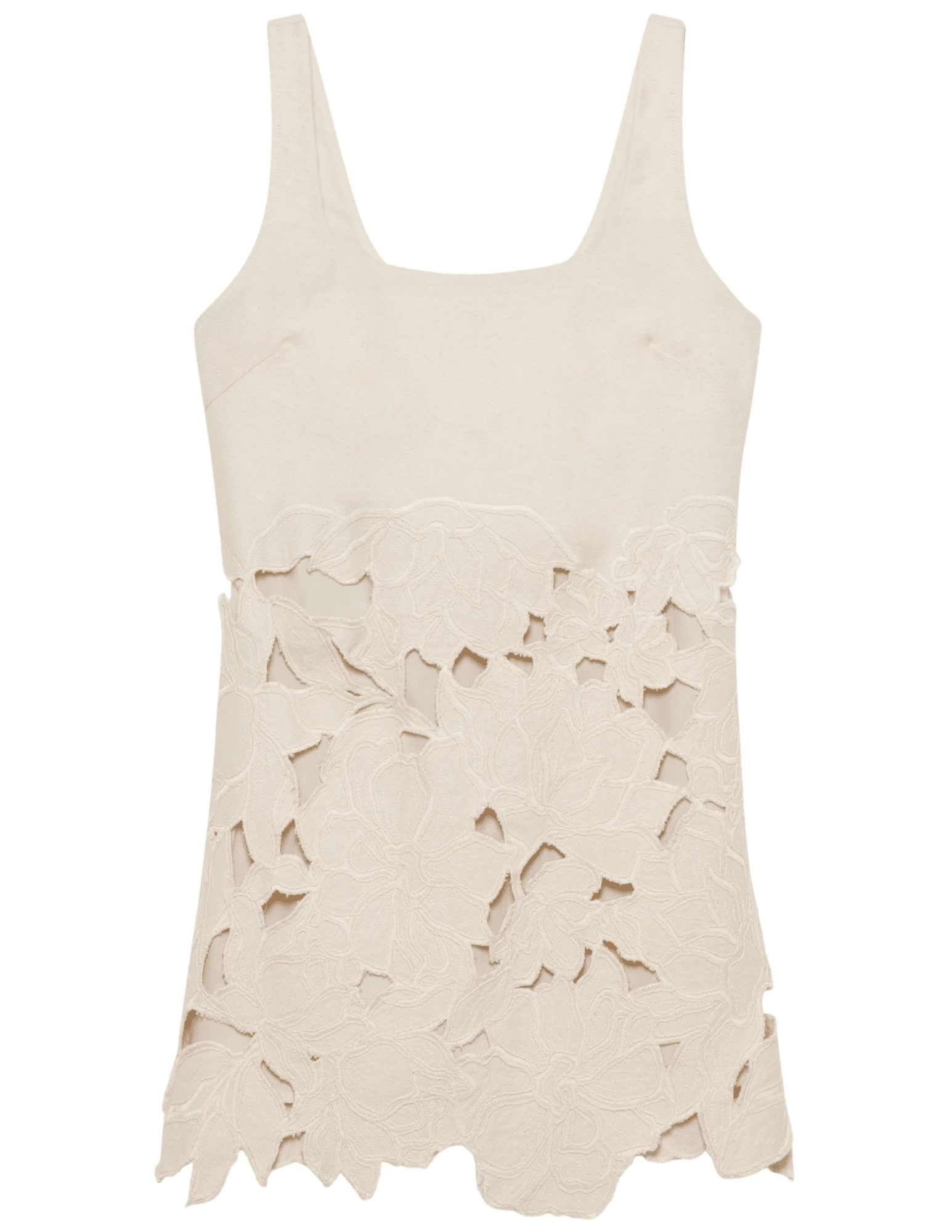 Simkhai - Simkhai Ziva Embroidered Mini Dress in Marshmallow - Buy Online