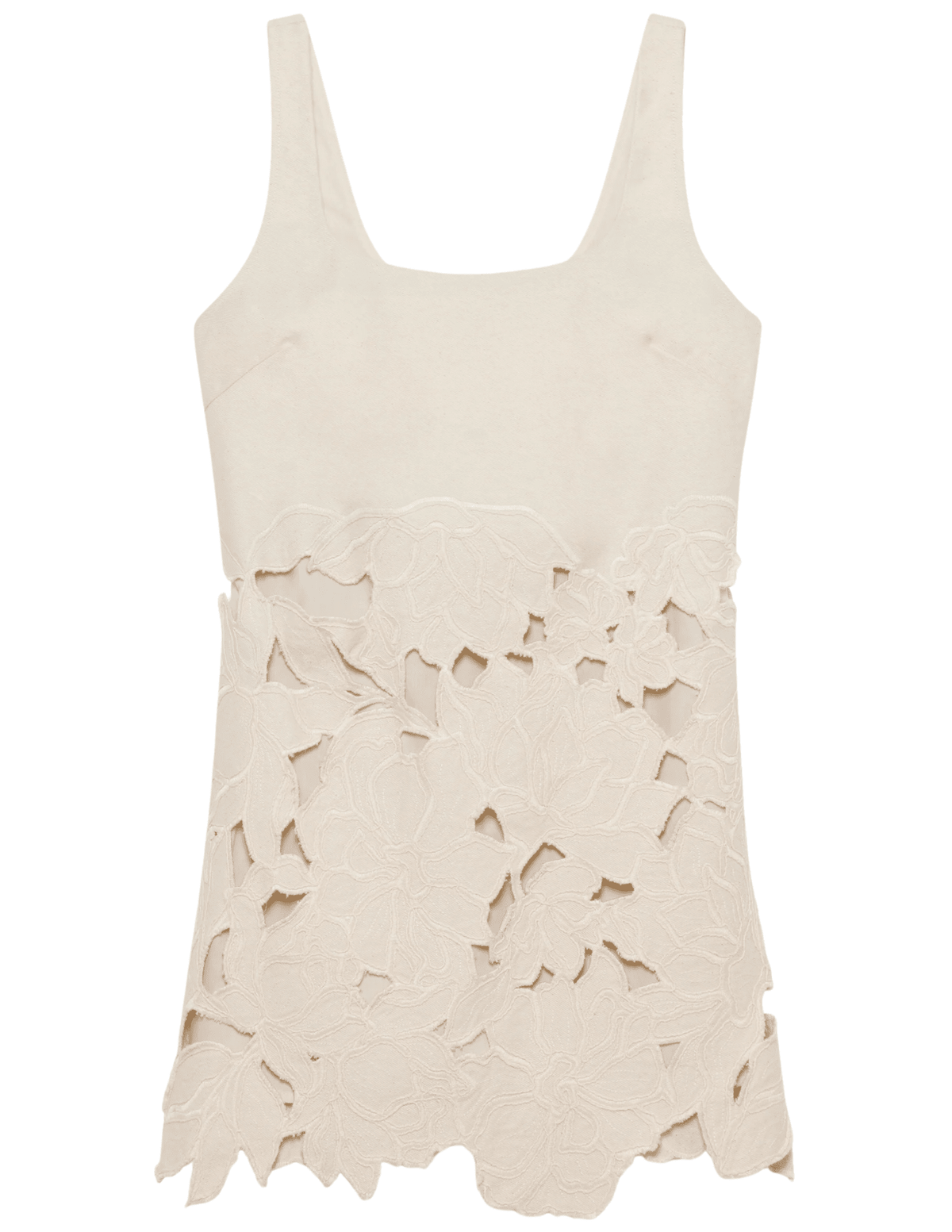 Simkhai - Simkhai Ziva Embroidered Mini Dress in Marshmallow - Buy Online