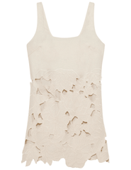 Simkhai - Simkhai Ziva Embroidered Mini Dress in Marshmallow - Buy Online