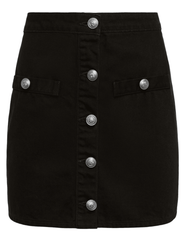 L'Agence Kris Button Front Denim Mini Skirt