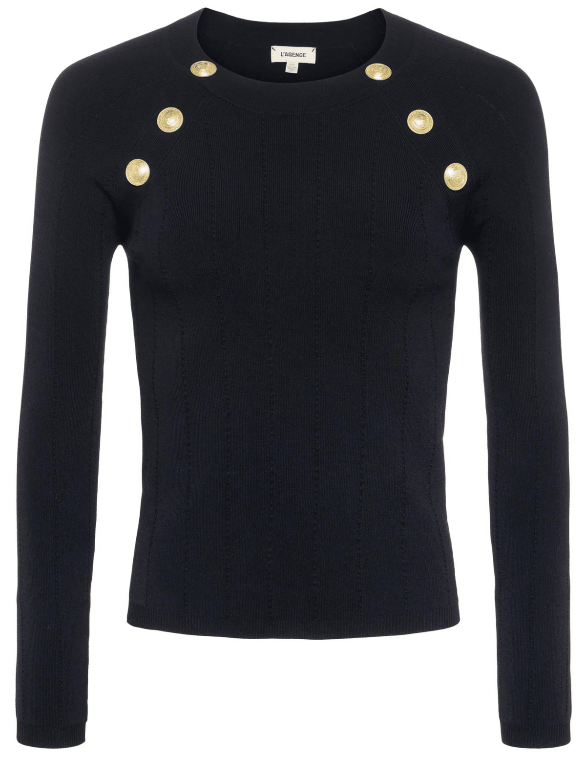 L'Agence Gretchen Long Sleeve Button Pullover