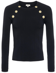 L'Agence Gretchen Long Sleeve Button Pullover