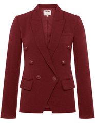 L'Agence Kenzie Textured Double-Breasted Blazer