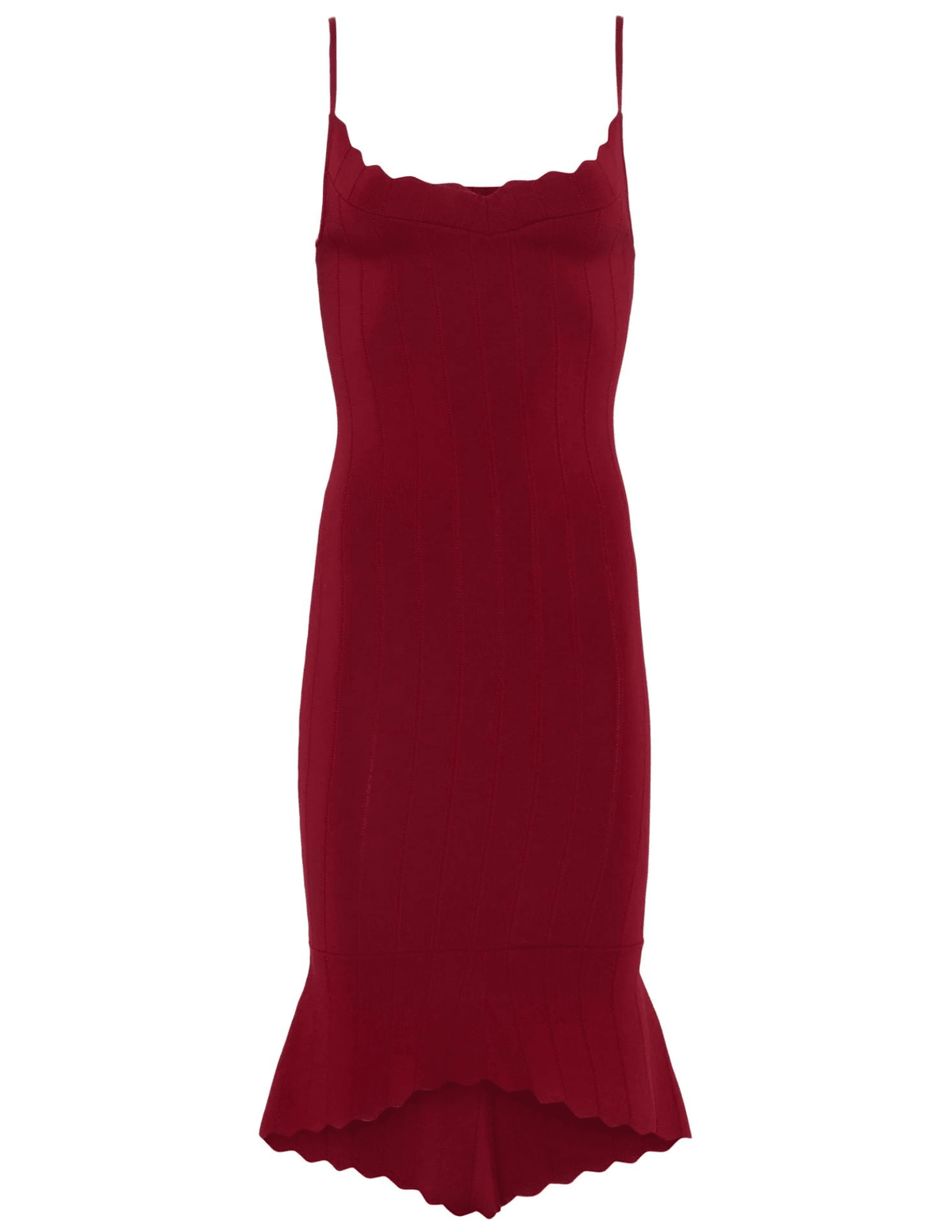 L'Agenca Asa Scalloped Knit Dress